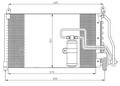 Радиатор кондиционера Opel Vectra A 9395 OE1850036